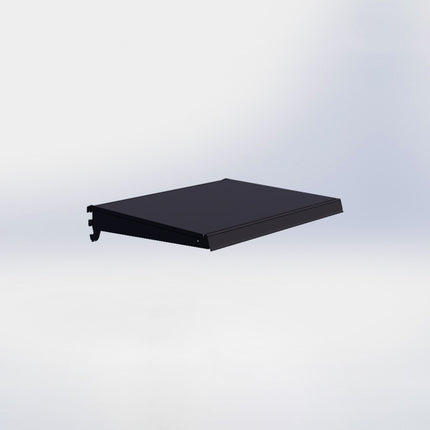 Legplank - L66,5 x D57 cm - met dragers en prijsetiket - Zwart