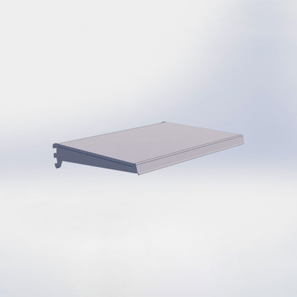 Legplank - L80 x D57 cm - met dragers en prijsetiket - Grijs