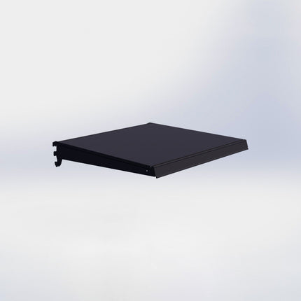 Legplank - L66,5 x D67 cm - met dragers en prijsetiket - Zwart