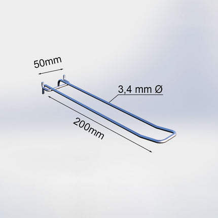 BLISTER HOOKS DOUBLE 20CM 20027200