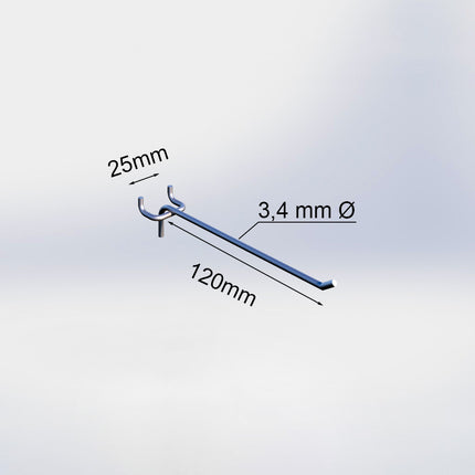 BLISTER HOOKS single 120 mm 3.4 25