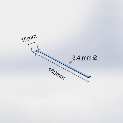 BOARD HOOKS single 160 mm 15