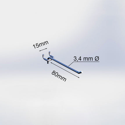 BOARDHAKEN einzeln 80 mm 3,4 mm 15