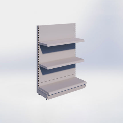 Kopstelling - H140 x B100 x D37 cm - 3 niveaus - Grijs