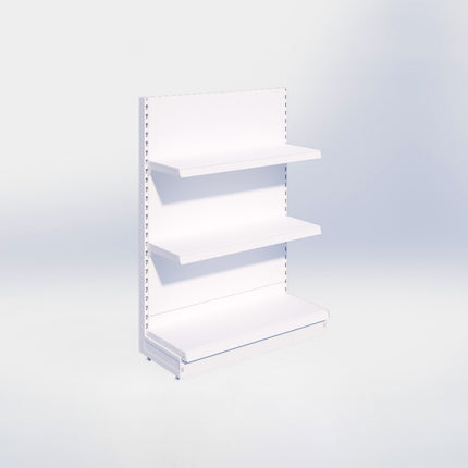 Kopstelling - H140 x B100 x D37 cm - 3 niveaus - Wit