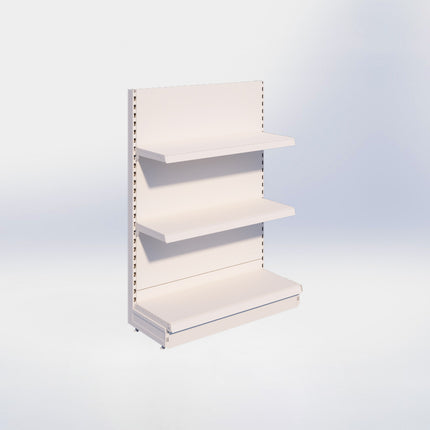 Kopstelling - H140 x B100 x D37 cm - 3 niveaus - Crème Wit