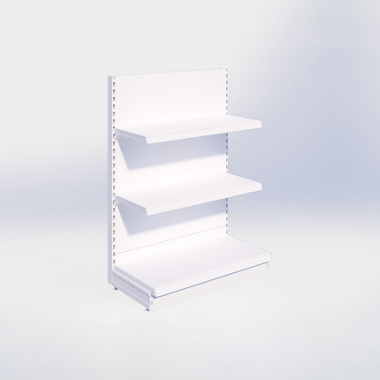 Kopstelling - H140 x B100 x D47 cm - 3 niveaus - Wit