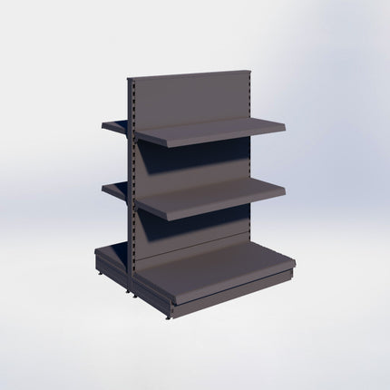 Middenstelling - H140 x B100 x D47 cm - 3 niveaus - Antraciet