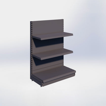 Kopstelling - H140 x B100 x D47 cm - 3 niveaus - Antraciet