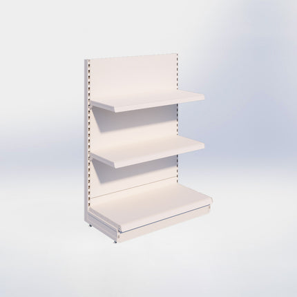 Kopstelling - H140 x B100 x D47 cm - 3 niveaus - Crème Wit