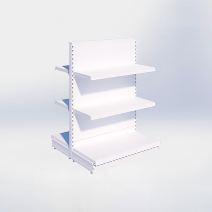 Middenstelling - H140 x B100 x D47 cm - 3 niveaus - Wit