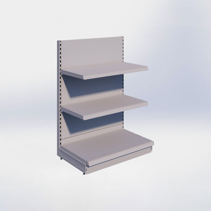 Kopstelling - H140 x B100 x D57 cm - 3 niveaus - Grijs