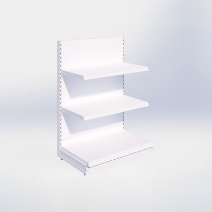 Kopstelling - H140 x B100 x D57 cm - 3 niveaus - Wit