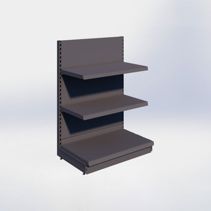 Kopstelling - H140 x B100 x D57 cm - 3 niveaus - Antraciet