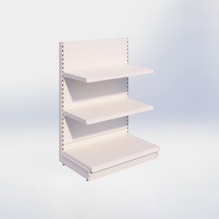 Kopstelling - H140 x B100 x D57 cm - 3 niveaus - Crème Wit