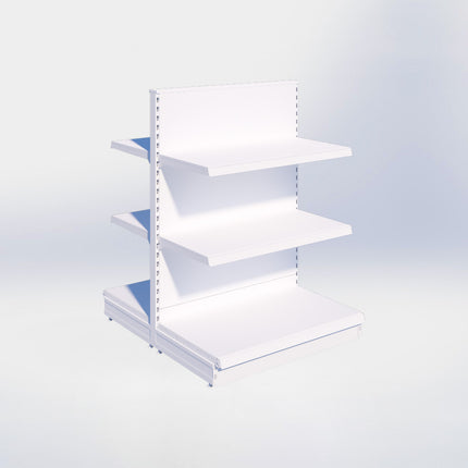 Middenstelling - H140 x B100 x D57 cm - 3 niveaus - Wit