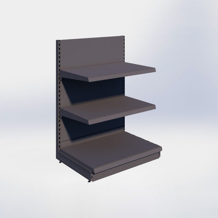 Kopstelling - H140 x B100 x D67 cm - 3 niveaus - Antraciet