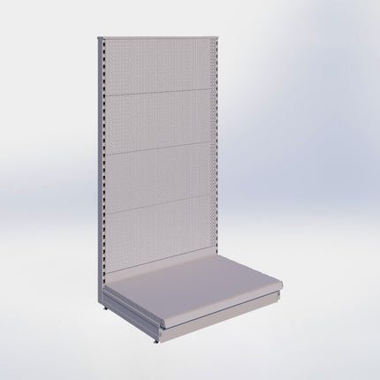 Kopstelling perforatie - H180 x B100 x D67 cm - 1 niveau - Grijs