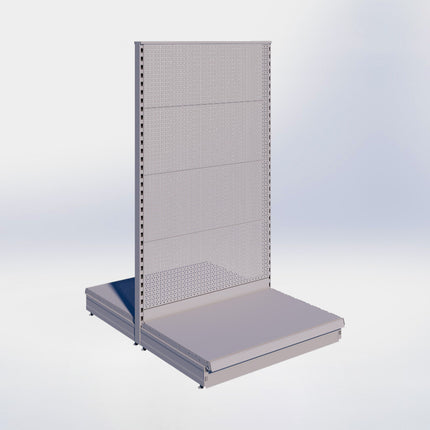 Middenstelling perforatie - H180 x B100 x D67 cm - 1 niveau - Grijs