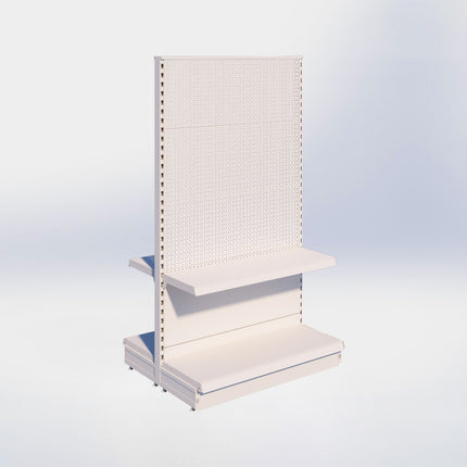 Middenstelling perforatie - H180 x B100 x D37 cm - 2 niveaus - Crème wit