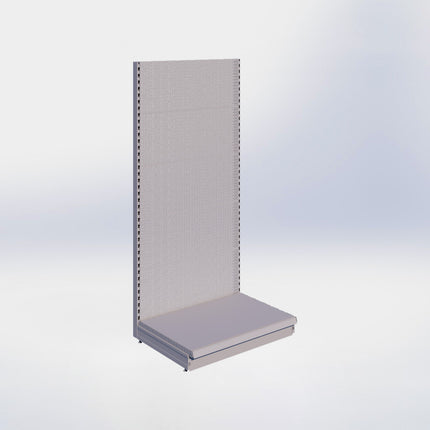 Wandstelling perforatie - H215 x B100 x D67 cm - 1 niveau – Grijs