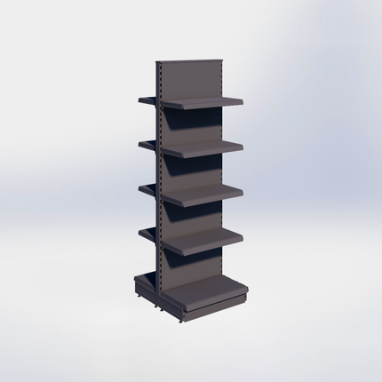 Middenstelling - H215 x B66,5 x D37 cm - 5 niveaus - Antraciet