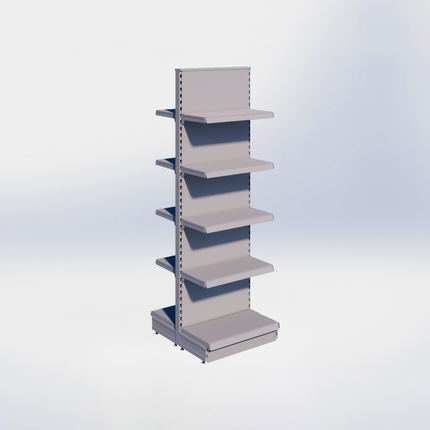 Middenstelling - H215 x B66,5 x D37 cm - 5 niveaus - Grijs