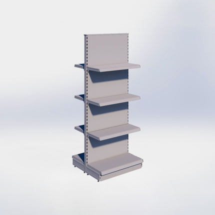 Middenstelling - H215 x B80 x D37 cm - 4 niveaus - Grijs