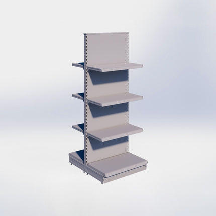 Middenstelling - H215 x B80 x D47 cm - 4 niveaus - Grijs