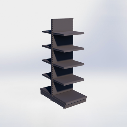 Middenstelling - H215 x B66,5 x D57 cm - 5 niveaus - Antraciet