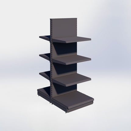 Middenstelling - H215 x B80 x D67 cm - 4 niveaus - Antraciet
