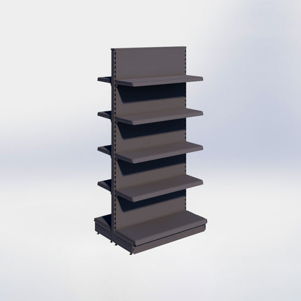 Middenstelling – H215 x B100 x D37 cm - 5 niveaus - Antraciet
