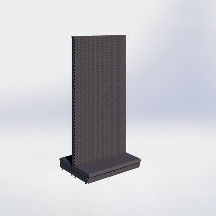 Middenstelling perforatie – H215 x B100 x D37 cm - 1 niveau - Antraciet