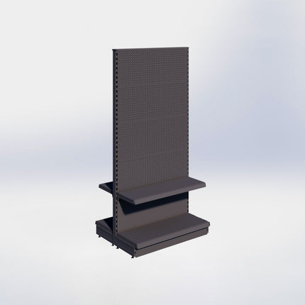 Middenstelling perforatie – H215 x B100 x D37 cm - 2 niveaus - Antraciet