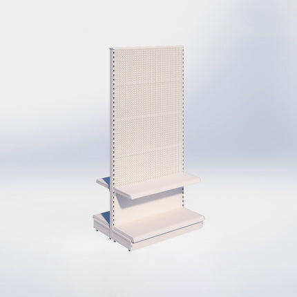 Middenstelling perforatie – H215 x B100 x D37 cm - 2 niveaus – Crème Wit