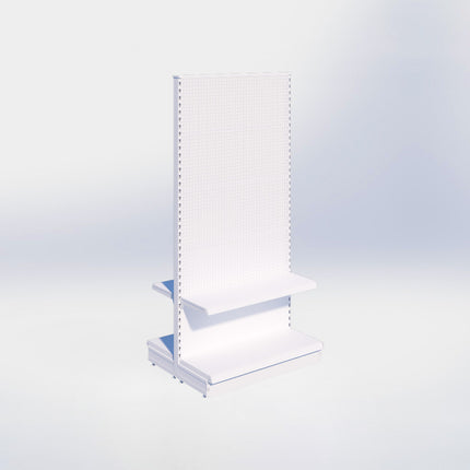 Middenstelling perforatie – H215 x B100 x D37 cm - 2 niveaus - Wit