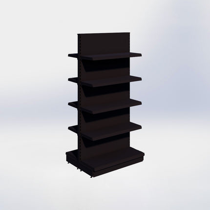 Middenstelling – H215 x B100 x D37 cm - 5 niveaus - Zwart