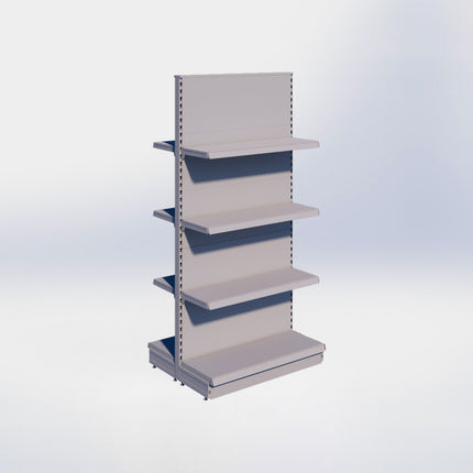 Middenstelling – H215 x B100 x D37 cm - 4 niveaus - Grijs