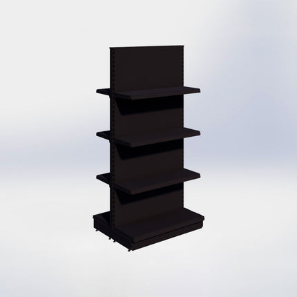 Middenstelling – H215 x B100 x D37 cm - 4 niveaus - Zwart