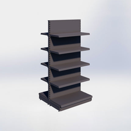 Middenstelling – H215 x B100 x D47 cm - 5 niveaus - Antraciet