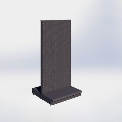 Middenstelling perforatie – H215 x B100 x D47 cm - 1 niveau - Antraciet