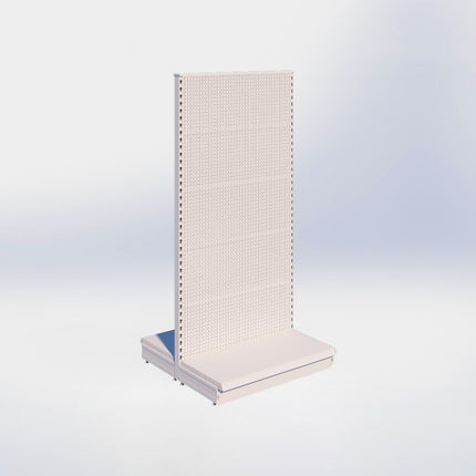 Middenstelling perforatie – H215 x B100 x D47 cm - 1 niveau – Crème Wit