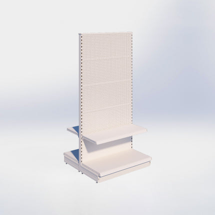 Middenstelling perforatie – H215 x B100 x D47 cm - 2 niveaus – Crème Wit