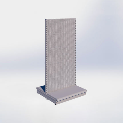 Middenstelling perforatie – H215 x B100 x D47 cm - 1 niveau - Grijs