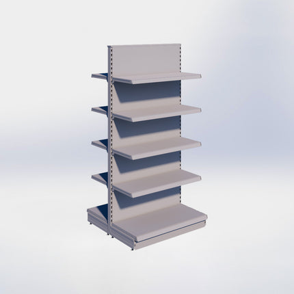 Middenstelling – H215 x B100 x D47 cm - 5 niveaus - Grijs