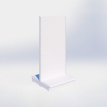 Middenstelling perforatie – H215 x B100 x D47 cm - 1 niveau - Wit