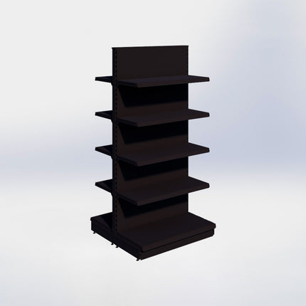 Middenstelling – H215 x B100 x D47 cm - 5 niveaus - Zwart