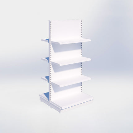 Middenstelling – H215 x B100 x D47 cm - 4 niveaus - Wit