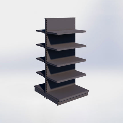 Middenstelling – H215 x B100 x D57 cm - 5 niveaus - Antraciet