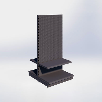 Middenstelling perforatie – H215 x B100 x D57 cm - 2 niveaus - Antraciet